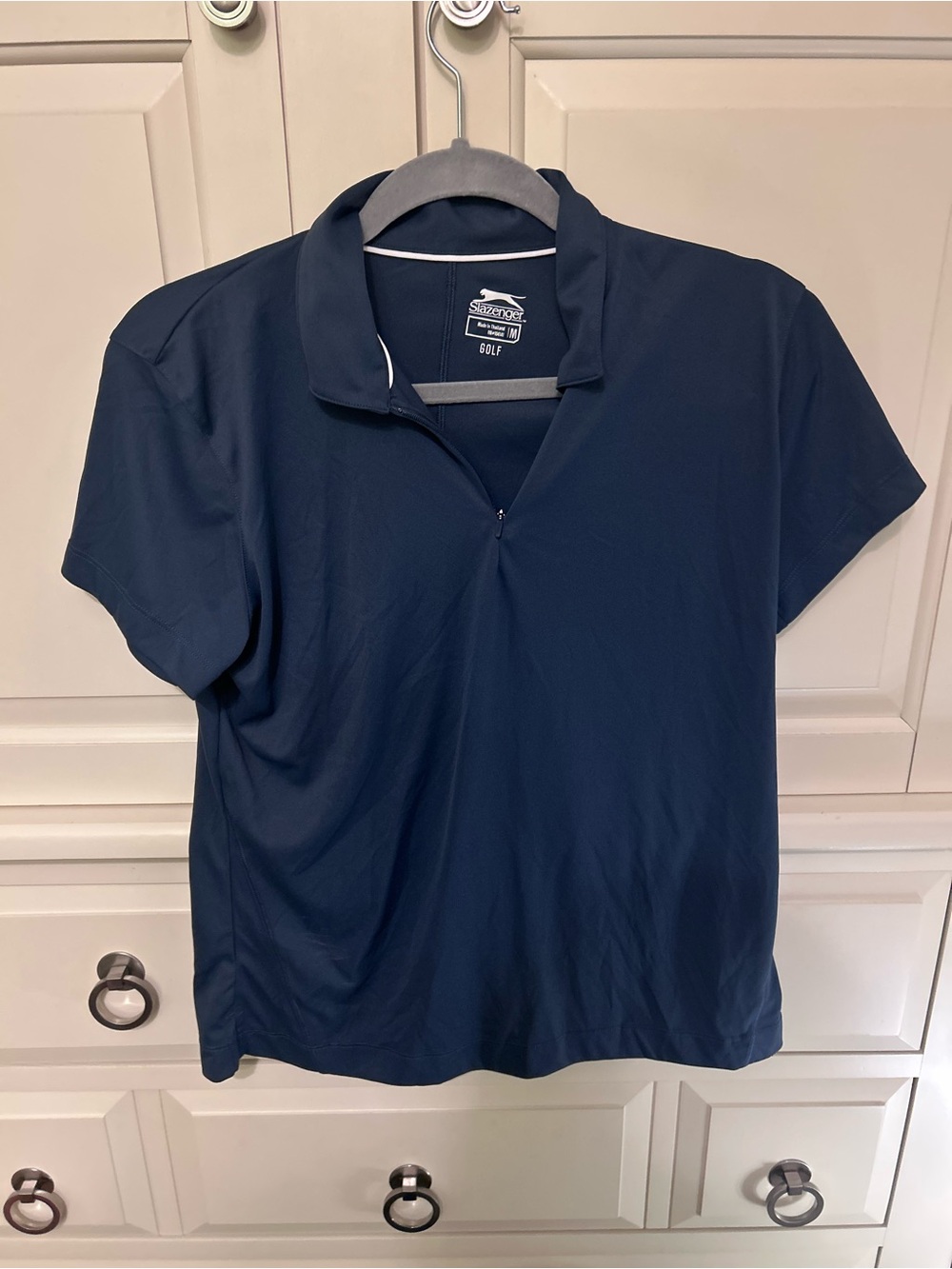 Slazenger Navy Short-Sleeve Golf Polo